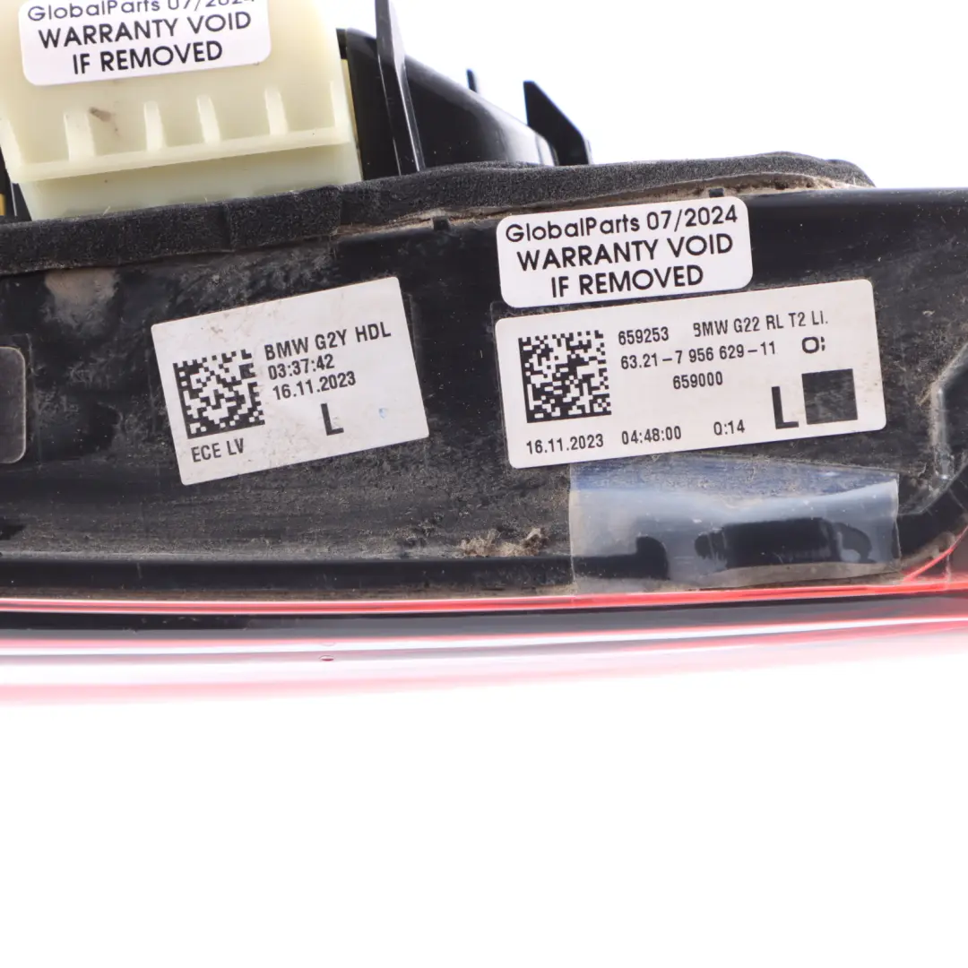 Taillight BMW G22 G23 G26 Lamp Rear Left N/S Light Trunk Tailgate to with Part number 7956629 Taillight BMW G22 G23 G26 Lamp Rear Left N/S Light Trunk Tailgate - SKU 7956629 - Part number 7956629