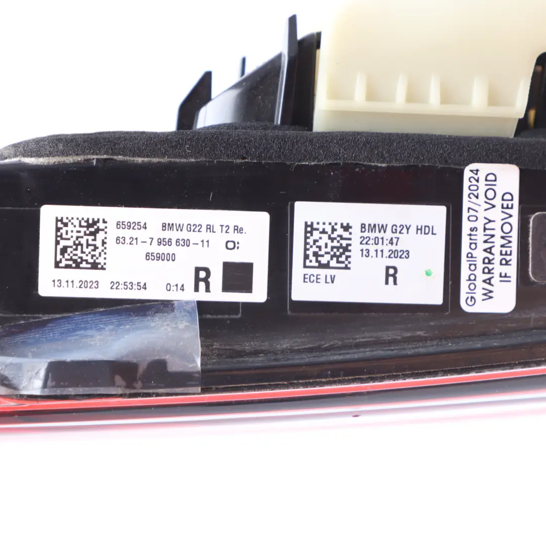 Taillight BMW G22 G23 G26 Lamp Rear Right O/S Light Trunk Tailgate to with Part number 7956630 Taillight BMW G22 G23 G26 Lamp Rear Right O/S Light Trunk Tailgate - SKU 7956630 - Part number 7956630