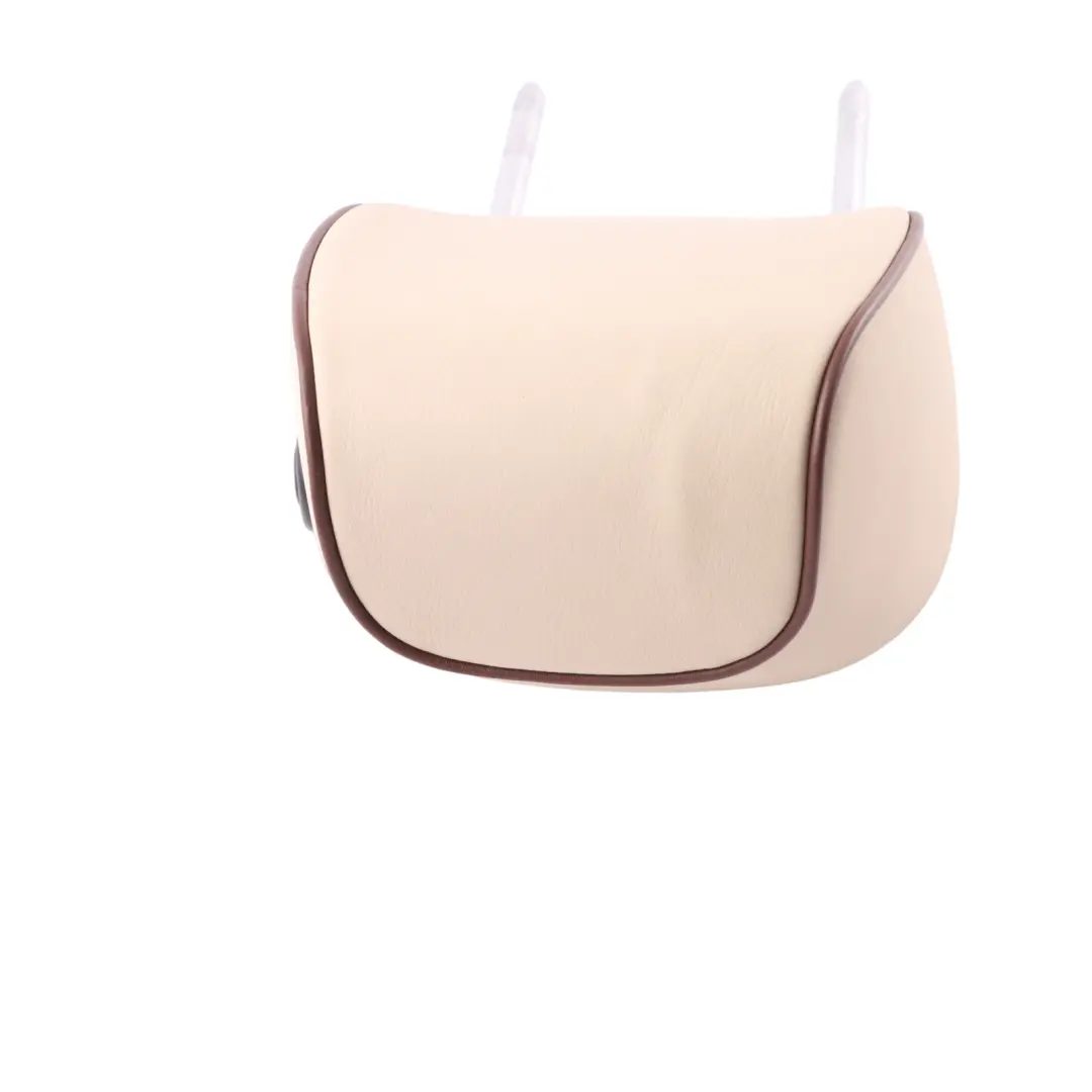 Headrest BMW F30 F32 Front Left Right N/O/S Leather Beige Brown Accents to with Part number 7985180 Headrest BMW F30 F32 Front Left Right N/O/S Leather Beige Brown Accents - SKU 7985180 - Part number 7985180