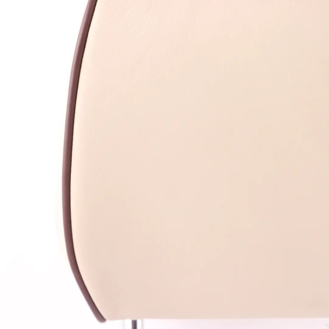 Headrest BMW F30 F32 Front Left Right N/O/S Leather Beige Brown Accents to with Part number 7985180 Headrest BMW F30 F32 Front Left Right N/O/S Leather Beige Brown Accents - SKU 7985180 - Part number 7985180