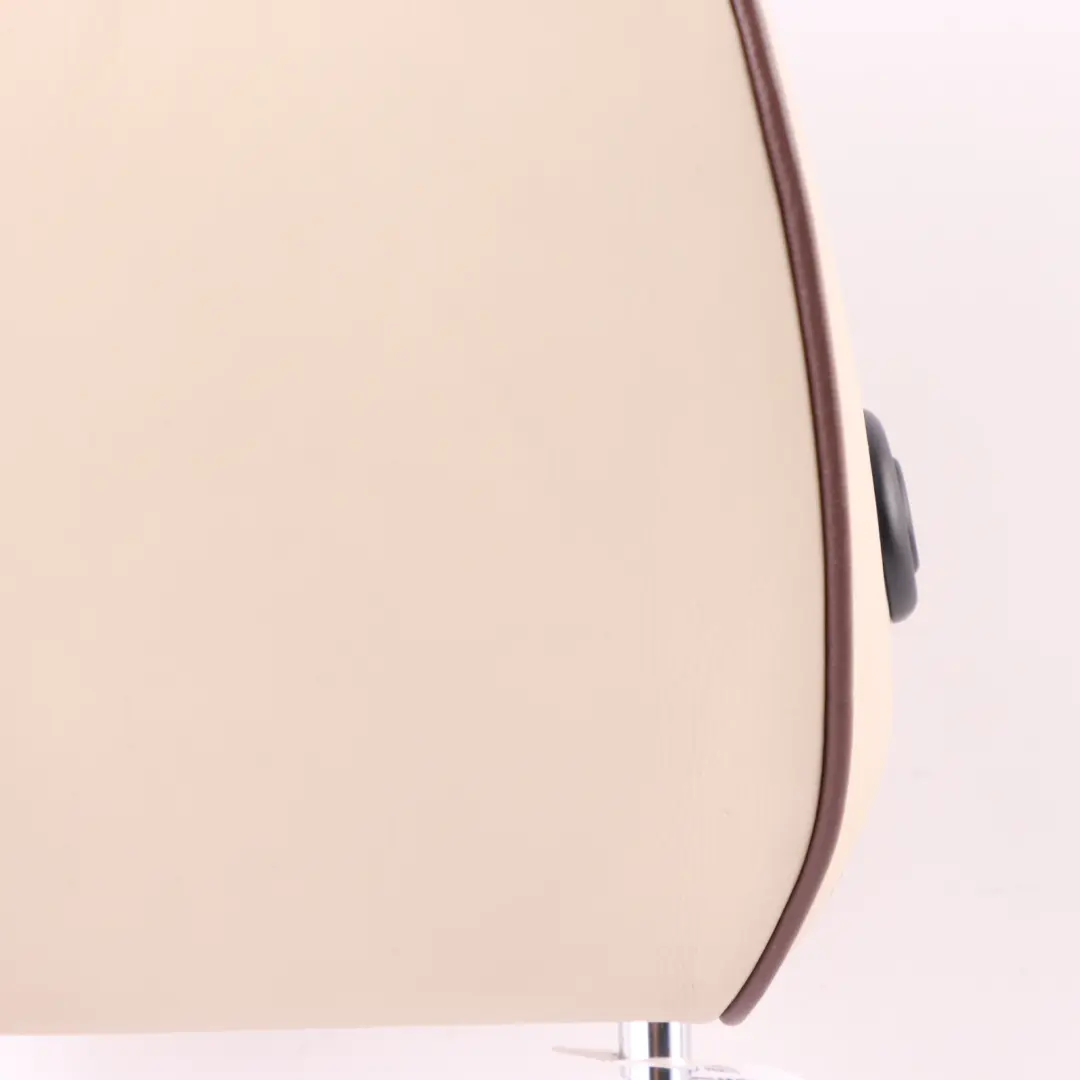 Headrest BMW F30 F32 Front Left Right N/O/S Leather Beige Brown Accents to with Part number 7985180 Headrest BMW F30 F32 Front Left Right N/O/S Leather Beige Brown Accents - SKU 7985180 - Part number 7985180