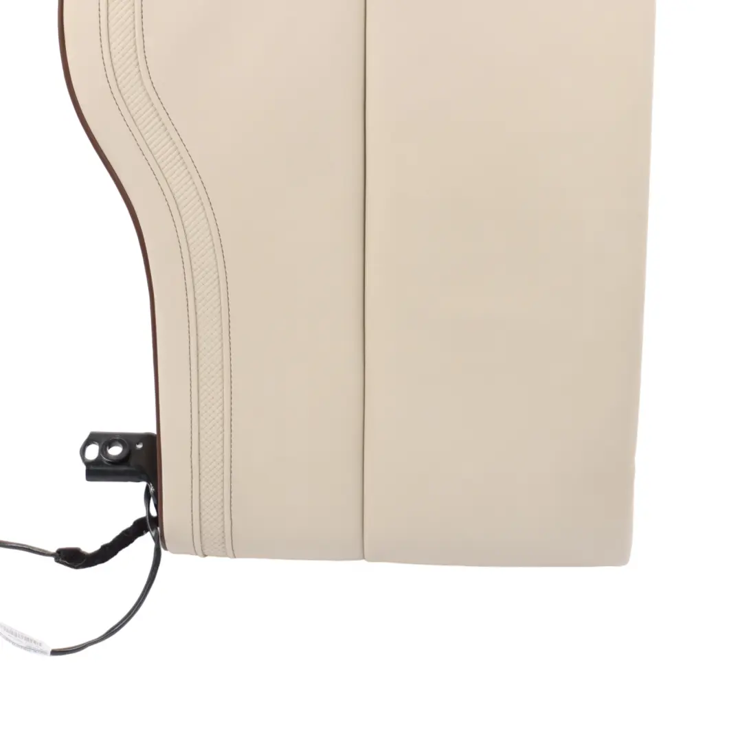 Backrest Rear Right O/S Heated Individual Leather Beige Brown Accents to BMW F30 with Part number 7985186 BMW F30 Backrest Rear Right O/S Heated Individual Leather Beige Brown Accents - SKU 7985186 - Part number 7985186