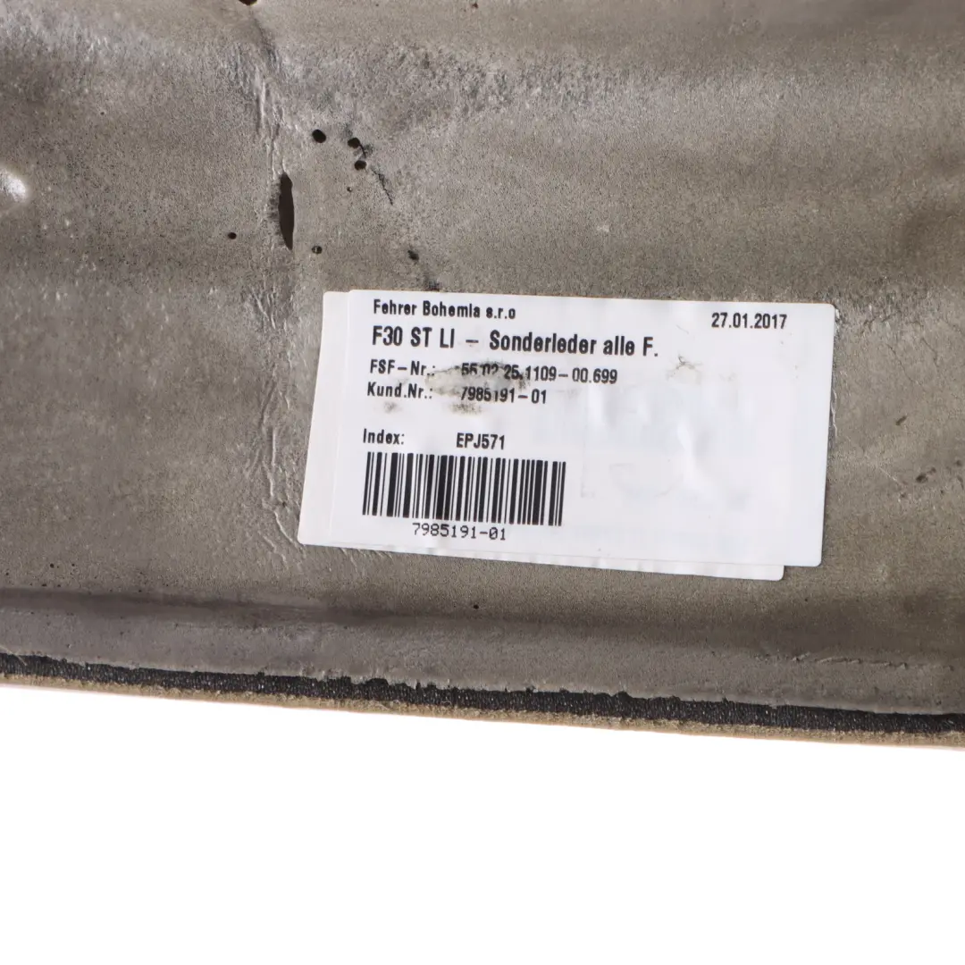 Seat Trim BMW F30 Rear Backrest Lateral Panel Left N/S Individual Leather Beige - SKU 7985191 - Part number 7985191