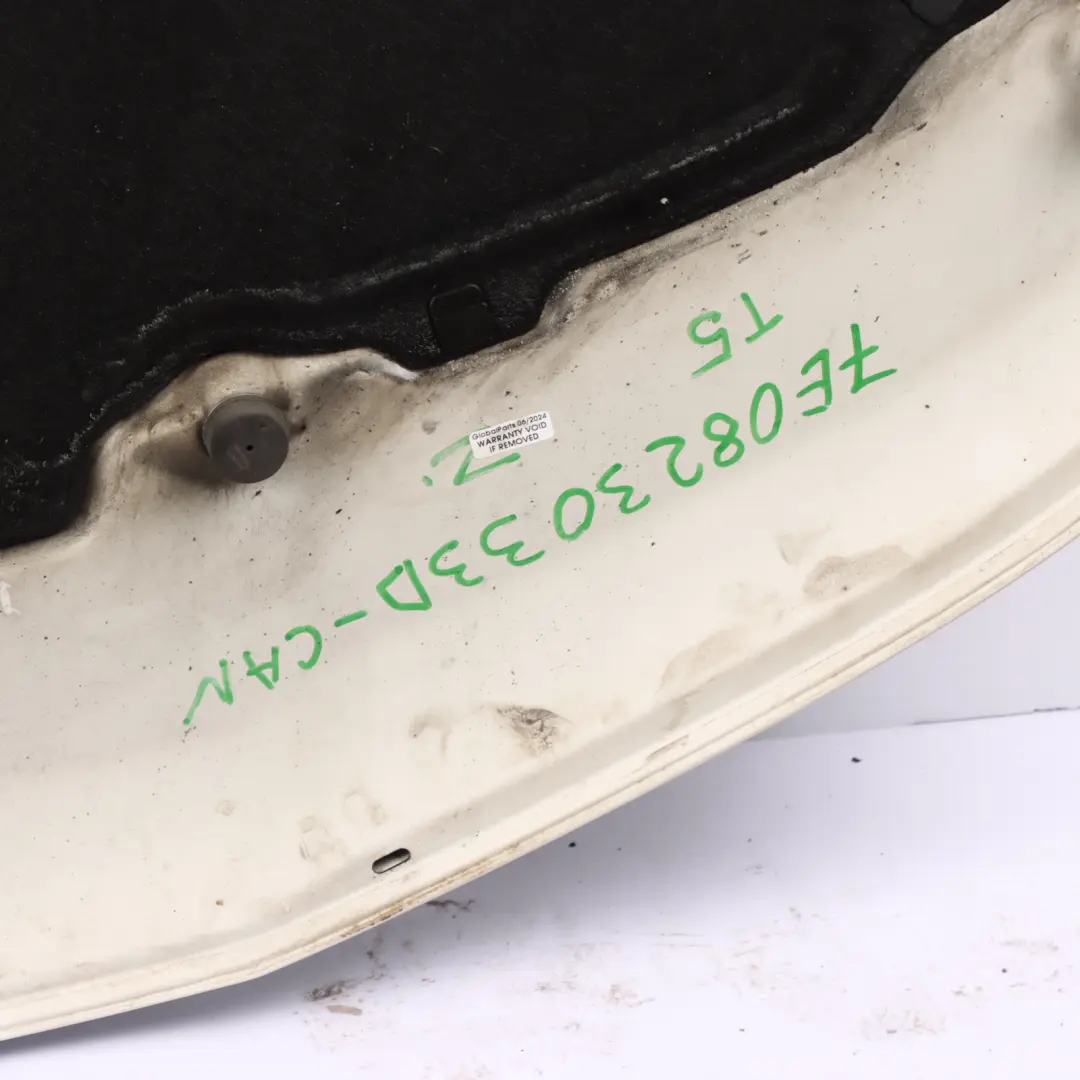 Hood Bonnet Trim Panel Candy White - LB9A to Volkswagen VW Transporter T5 with Part number 7E0823033D Volkswagen VW Transporter T5 Hood Bonnet Trim Panel Candy White - LB9A - SKU 7E0823033D-CAN - Part number 7E0823033D