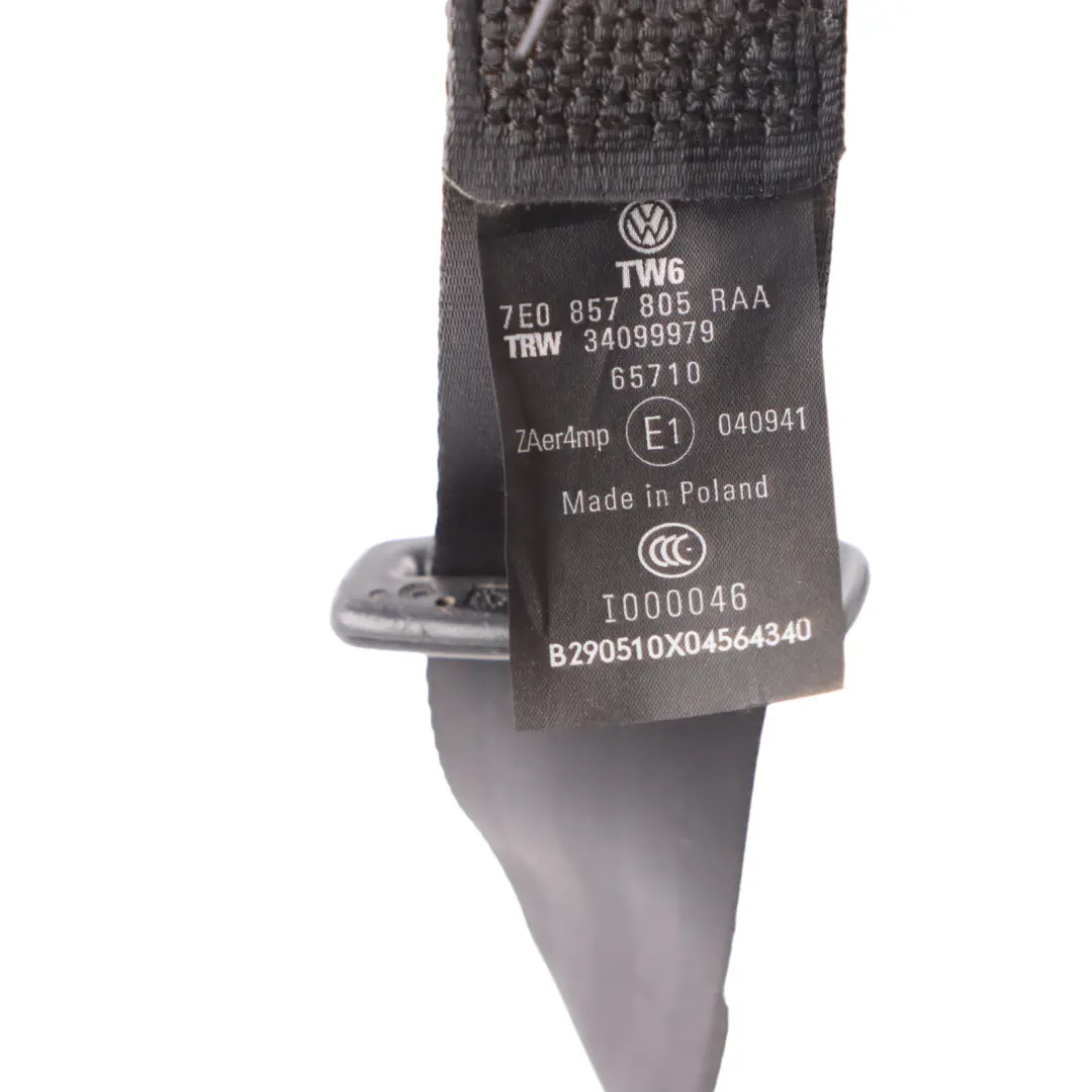 Furgon Front Left N/S Seatbelt to Volkswagen Transporter T5 with Part number 7E0857805 Volkswagen Transporter T5 Furgon Front Left N/S Seatbelt - SKU 7E0857805 - Part number 7E0857805