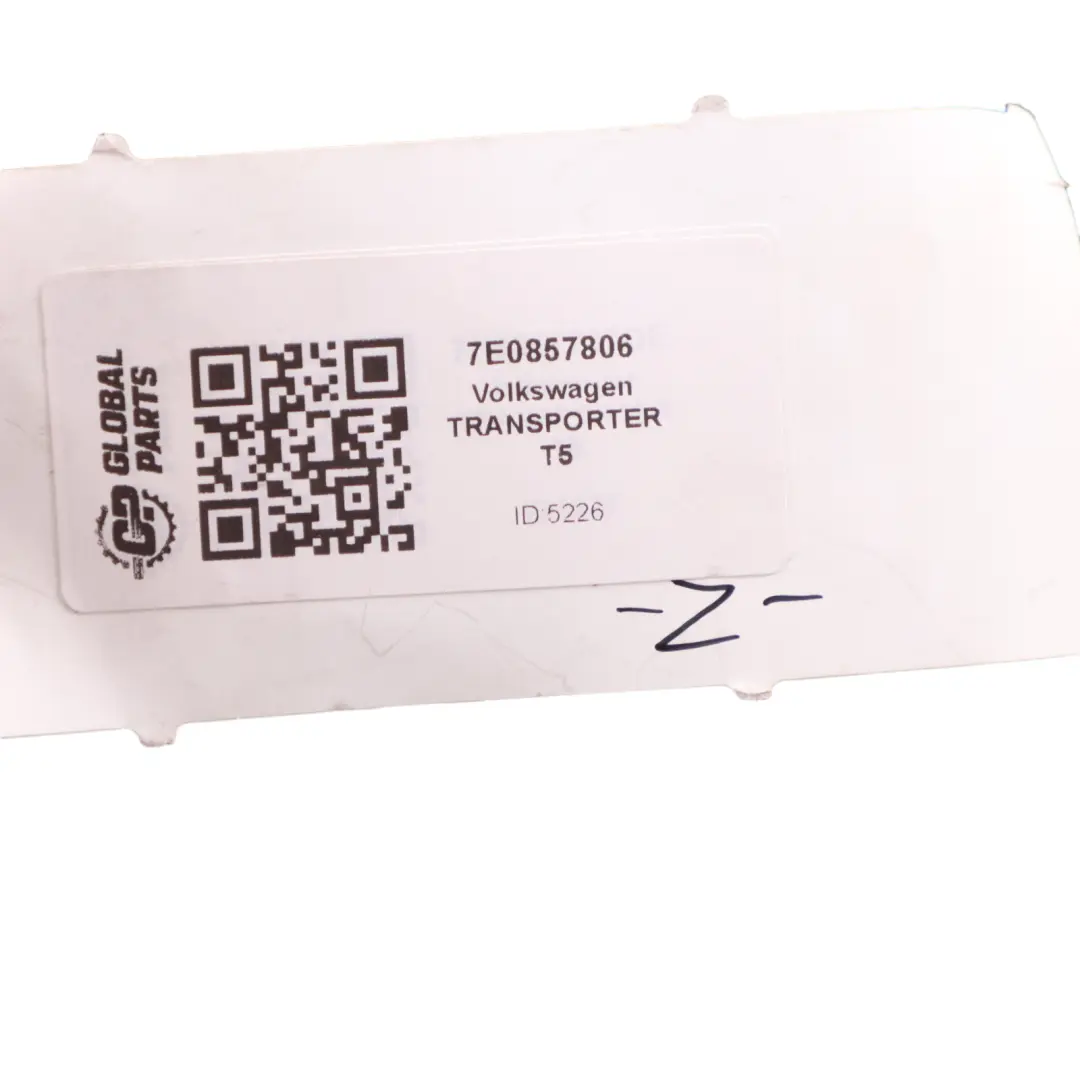 Furgon Front Right O/S Seatbelt to Volkswagen Transporter T5 with Part number 7E0857806 Volkswagen Transporter T5 Furgon Front Right O/S Seatbelt - SKU 7E0857806 - Part number 7E0857806