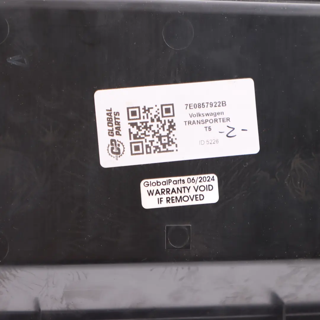 Storage Tray Compartment Dashboard Cubby to Volkswagen Transporter T5 with Part number 7E0857922B Volkswagen Transporter T5 Storage Tray Compartment Dashboard Cubby - SKU 7E0857922B - Part number 7E0857922B