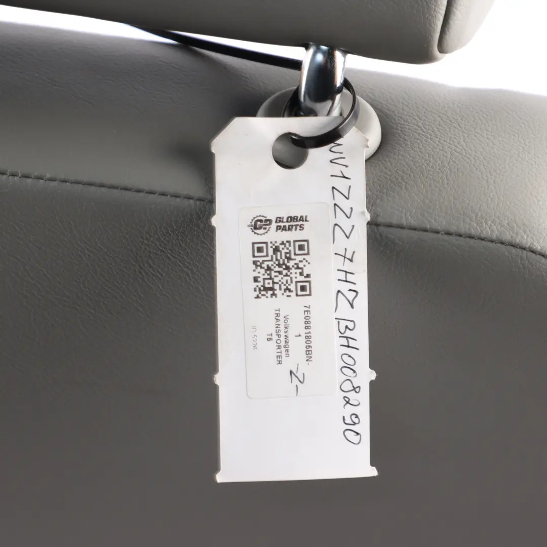 VW Volkswagen T5 Front Left N/S Double Seat Grey Interior Cloth - SKU 7E0881805BN-1 - Part number 7E0881805BN