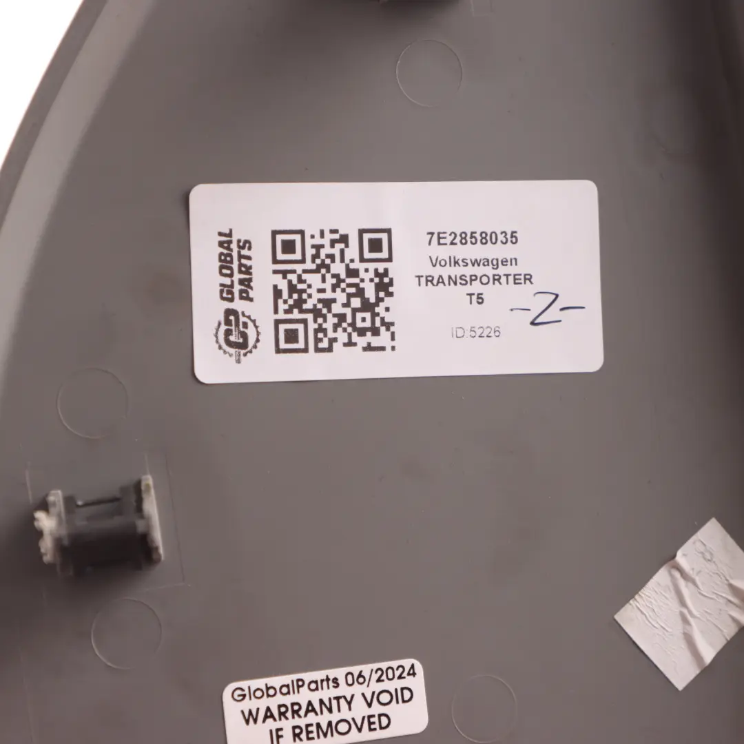 Dashboard End Cap Trim Cover to Volkswagen Transporter T5 with Part number 7E2858035 Volkswagen Transporter T5 Dashboard End Cap Trim Cover - SKU 7E2858035 - Part number 7E2858035
