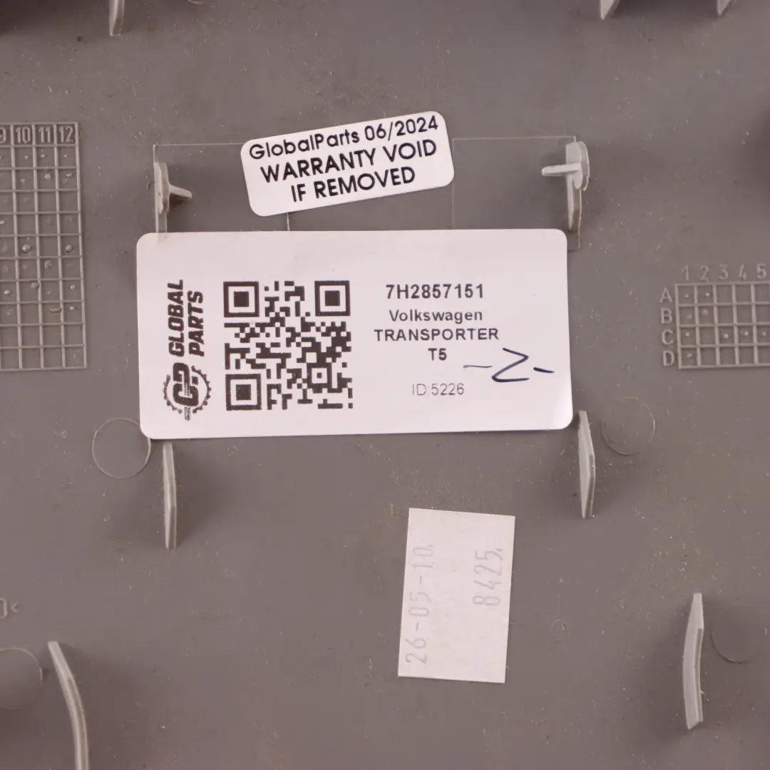 Volkswagen Transporter T5 Interior Fusebox Panel Cover - SKU RHD-7H2857151C - Part number 7H2857151C