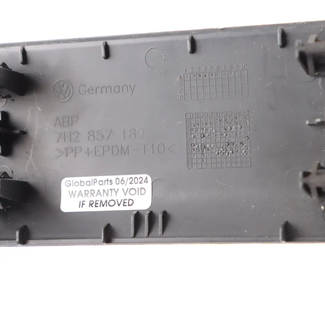 Volkswagen T5 Dashboard Dash Instrument Panel Trim Covering Black - SKU RHD-7H2857189 - Part number 7H2857189