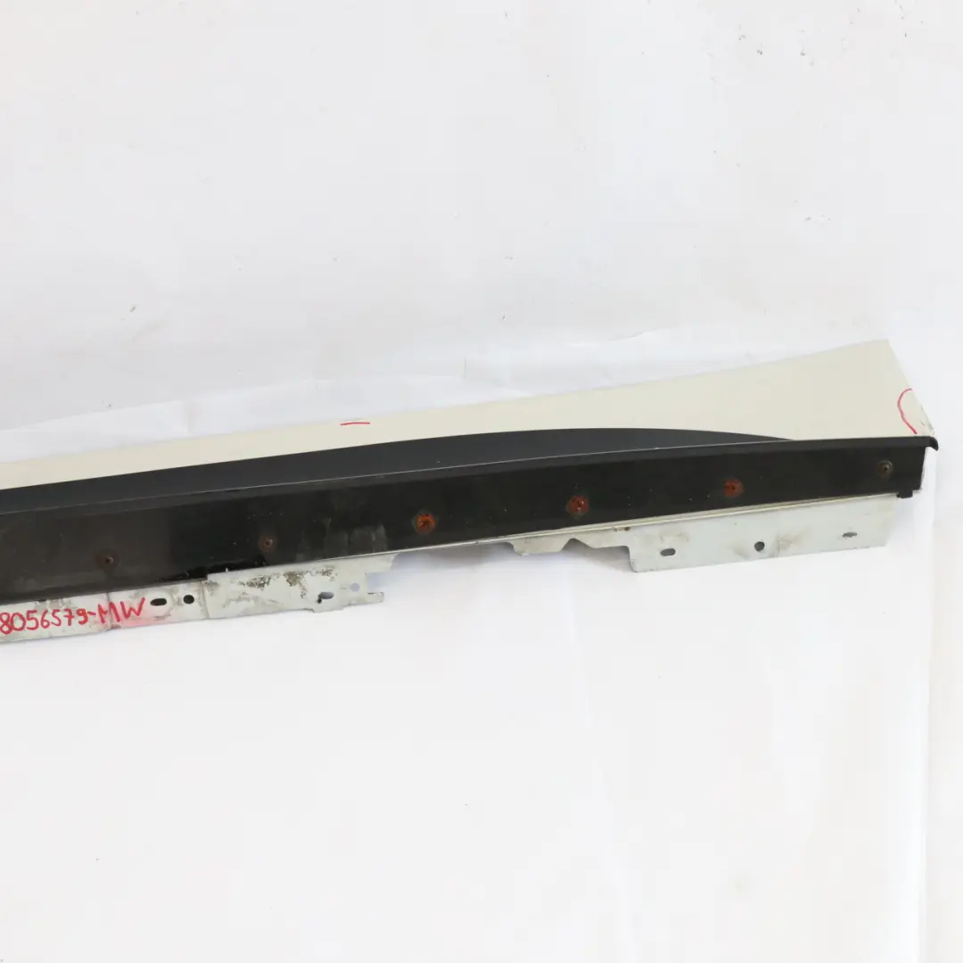 BMW F30 F31 M Sport Próg Listwa Progowa Lewa Mineralweiss Biały - A96 - SKU 8056579-MW - Numer Części 8056579