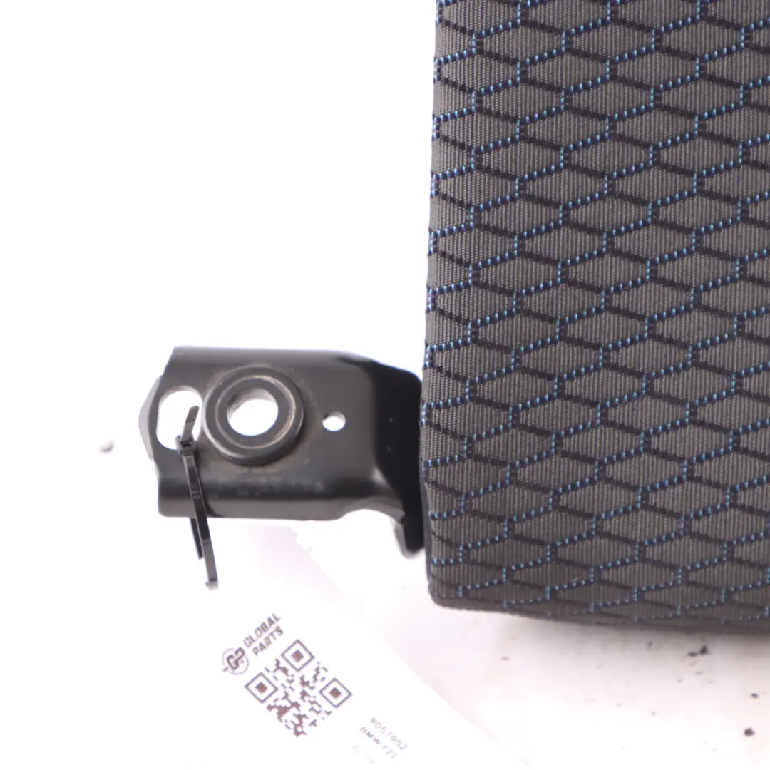 BMW F22 Rear Seat Right O/S Backrest Cover Cloth Fabric Alcantara Anthracite - SKU 8057952 - Part number 8057952