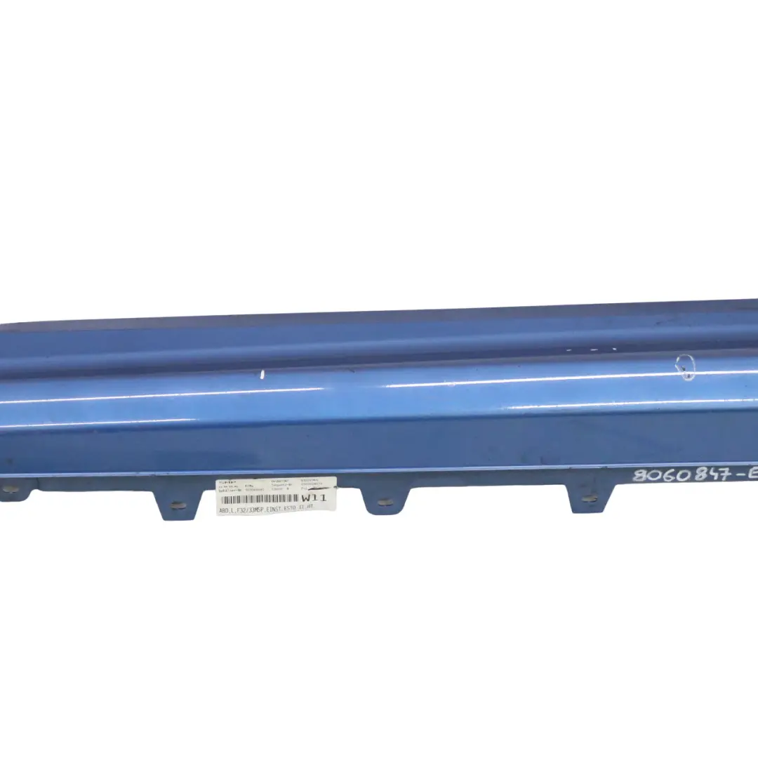  Faldón lateral BMW F32 F33 M Sport Listón de umbral izquierdo Estoril Blue - B45 - SKU 8060847-EB2 - Número de pieza 8060847