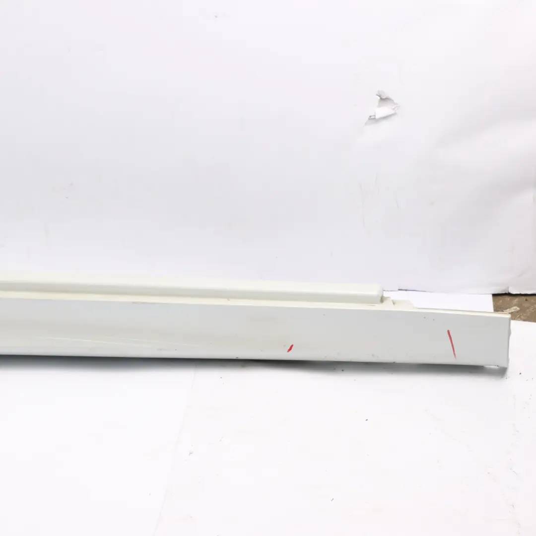 Sill Trim Panel Right O/S Side Skirt Mineralweiss White - A96 to BMW F46 GT M Sport with Part number 8067076 BMW F46 GT M Sport Sill Trim Panel Right O/S Side Skirt Mineralweiss White - A96 - SKU 8067076-MW - Part number 8067076