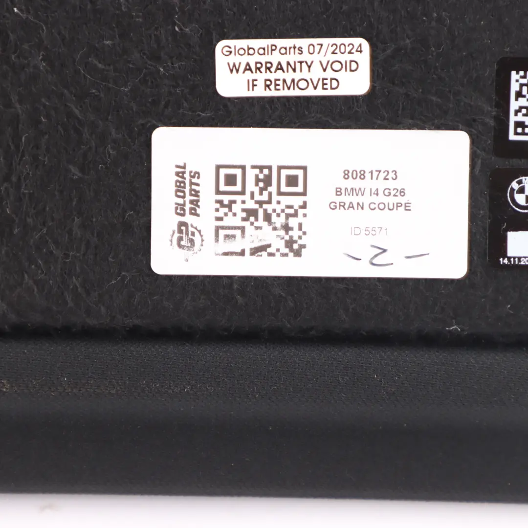 Parcel Shelf Rear Window Panel Load Shelf to BMW 4 i4 G26 Gran Coupe with Part number 8081723 BMW 4 i4 G26 Gran Coupe Parcel Shelf Rear Window Panel Load Shelf - SKU 8081723 - Part number 8081723