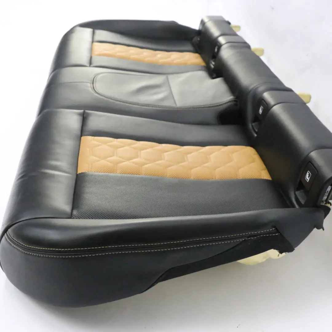 X4M F98 Rear Seat Cushion Cover Leather Black / Midrand Beige to BMW with Part number 8096086 BMW X4M F98 Rear Seat Cushion Cover Leather Black / Midrand Beige - SKU 8096086 - Part number 8096086