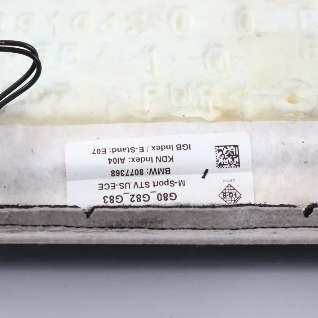 BMW F91 F92 F93 M Sport Asiento Delantero Soporte Muslo Alcantara Negro - SKU 8098724 - Número de pieza 8098724