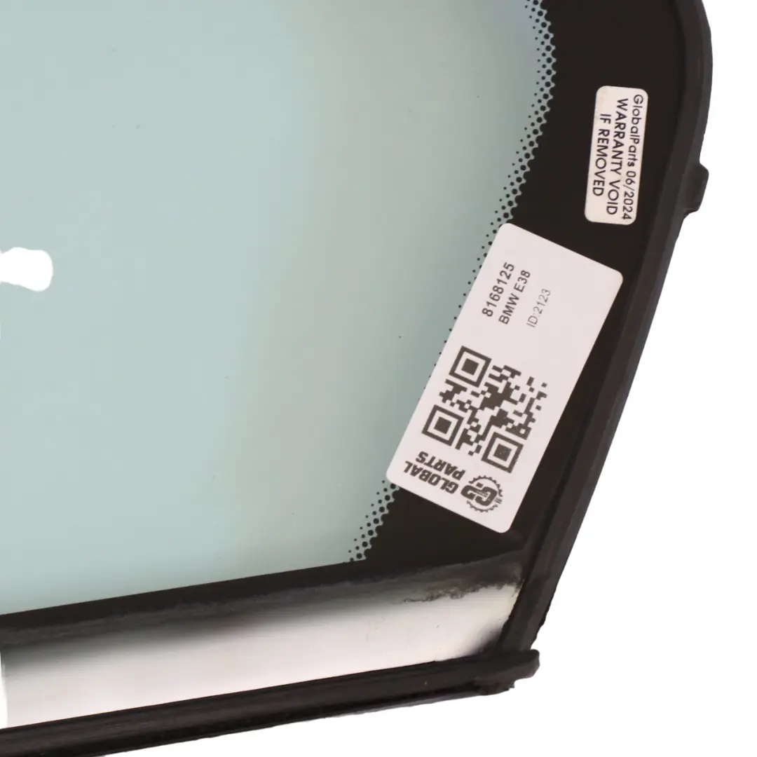 Cuarto Ventana Fija Vidrio Verde Trasero Izquierdo para BMW E38 con número de pieza 8168125 BMW E38 Cuarto Ventana Fija Vidrio Verde Trasero Izquierdo - SKU 8168125 - Número de pieza 8168125