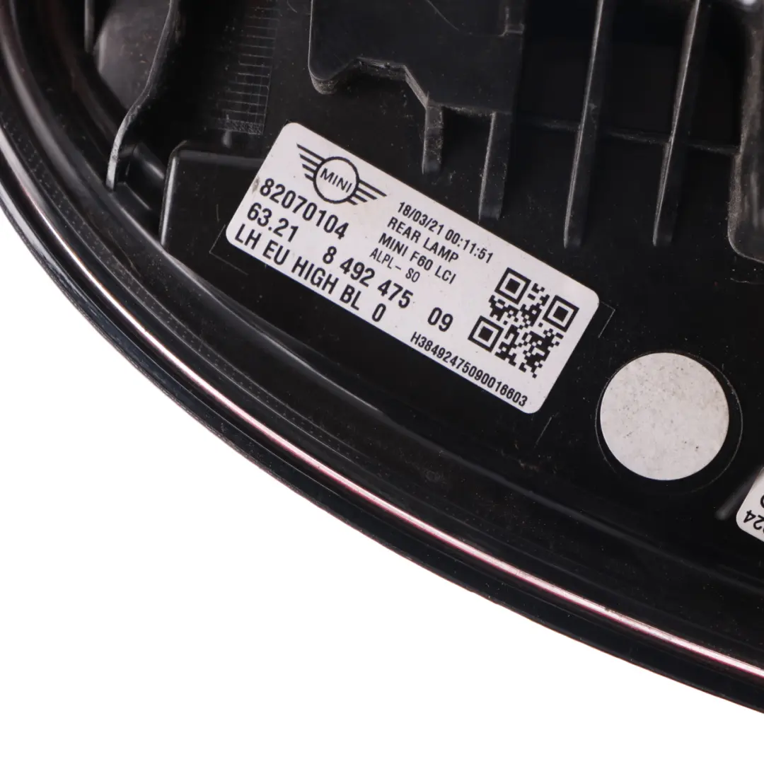 Lamp Left N/S Black Line Side Panel Tail Light 8492477 to Mini F60 LCI Rear with Part number 8492475 Mini F60 LCI Rear Lamp Left N/S Black Line Side Panel Tail Light 8492477 - SKU 8492475-1 - Part number 8492475