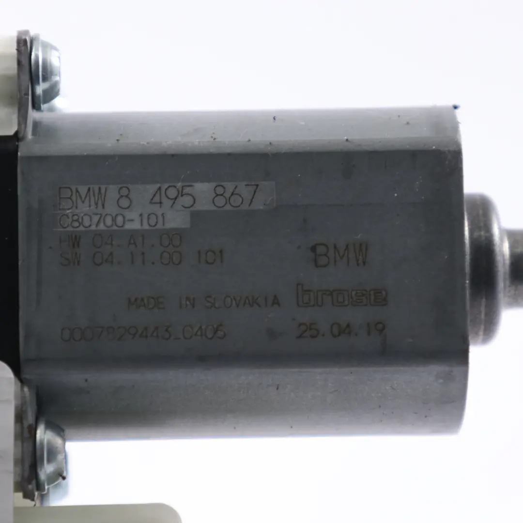 Moteur de Fenêtre BMW G20 G21 Arrière Gauche d'entraînement l'élévateur pour à propos du numéro de pièce 8495867 Moteur de Fenêtre BMW G20 G21 Arrière Gauche d'entraînement l'élévateur - SKU 8495867 - Numéro de pièce 8495867