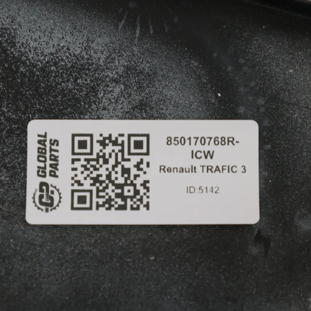 Embout de pare-chocs arrière gauche Blanc glacier - 389 pour Renault Trafic 3 à propos du numéro de pièce 850170768R-ICW Renault Trafic 3 Embout de pare-chocs arrière gauche Blanc glacier - 389 - SKU 850170768R-ICW - Numéro de pièce 850170768R-ICW