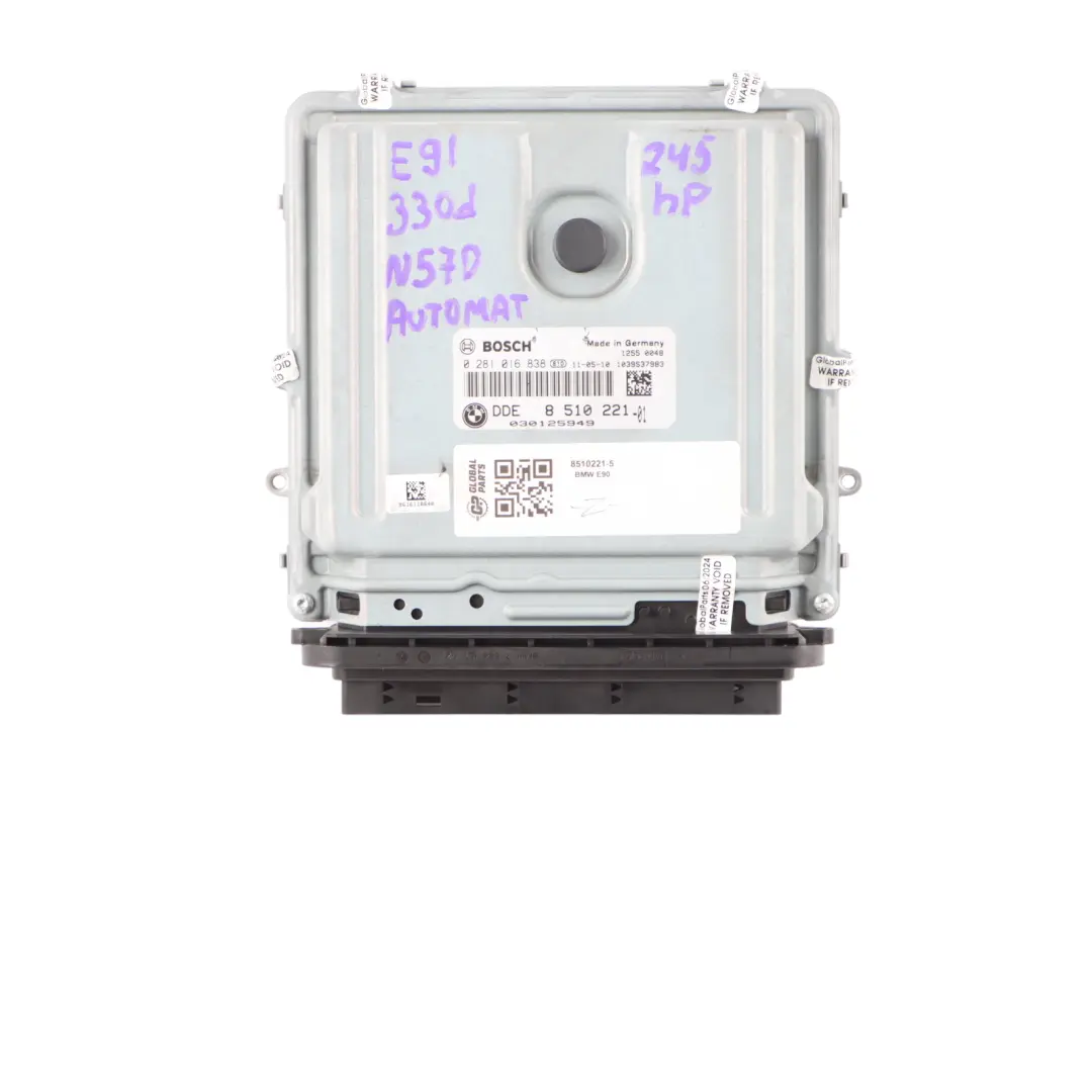 BMW E90 E91 LCI 330d Diesel N57 245HP ECU Engine Kit DDE CAS3 + Key - SKU 8510221-5 - Part number 8510221