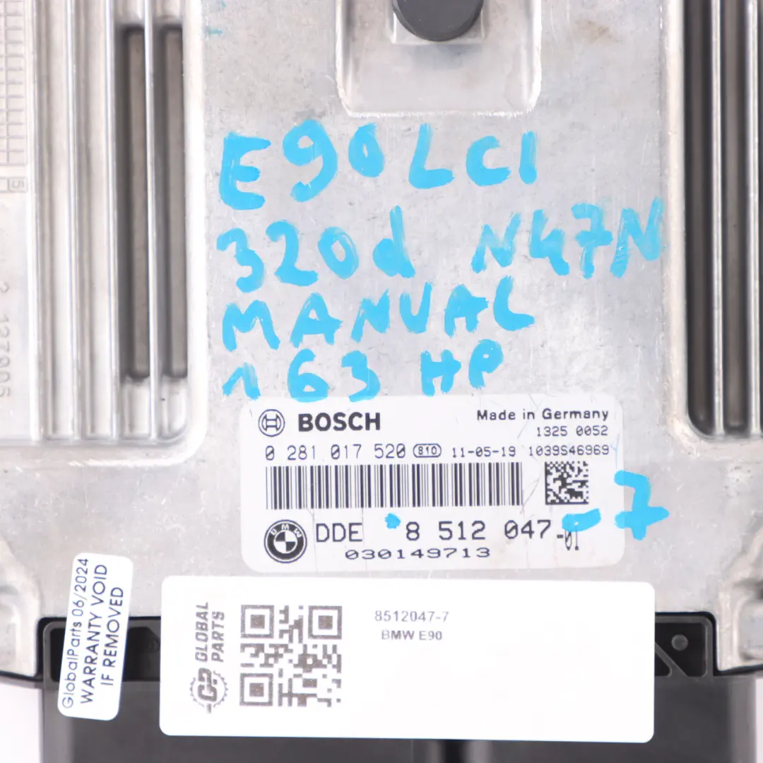 N47N 320d 163HP ECU Modul KIT DDE Automatik für BMW E90 E91 LCI mit Teilenummer 8512047 BMW E90 E91 LCI N47N 320d 163HP ECU Modul KIT DDE Automatik - SKU 8512047-7 - Teilenummer 8512047