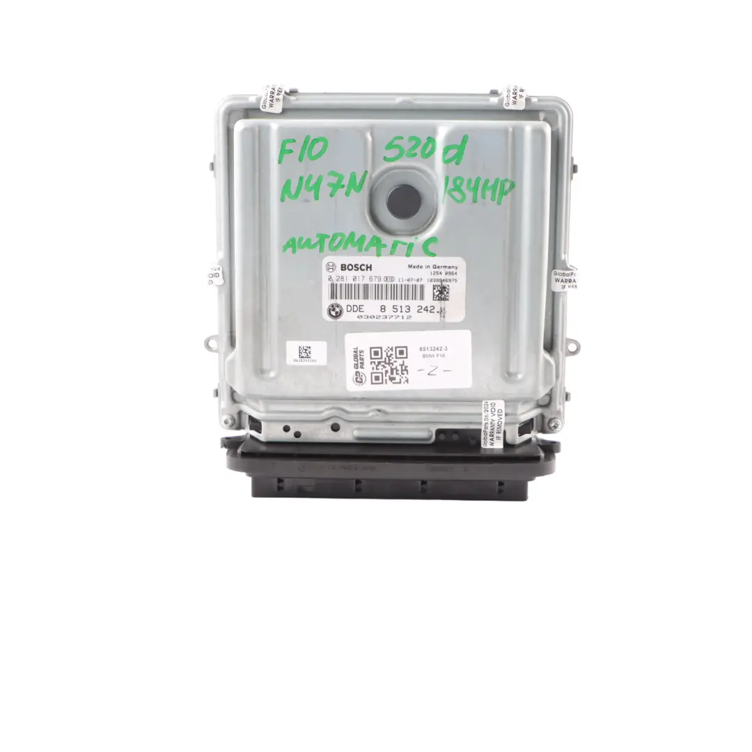 N47N 184HP Engine ECU Kit DDE CAS4 Key to BMW F10 F11 520d Diesel with Part number 8513242 BMW F10 F11 520d Diesel N47N 184HP Engine ECU Kit DDE CAS4 Key - SKU 8513242-3 - Part number 8513242