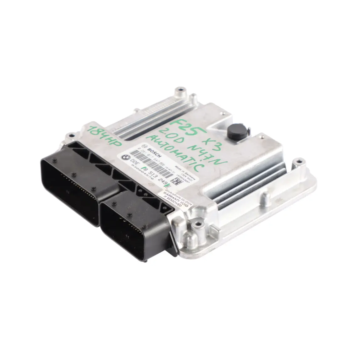 BMW X3 F25 20dX Diesel N47N 184HP Modulo Motore ECU DDE Automatico - SKU 8513249 - Numero di parte 8513249
