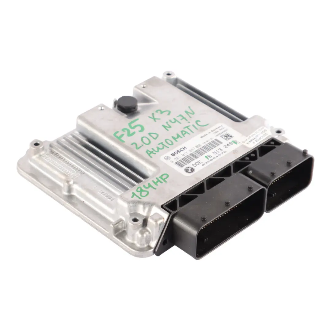BMW X3 F25 20dX Diesel N47N 184HP Modulo Motore ECU DDE Automatico - SKU 8513249 - Numero di parte 8513249