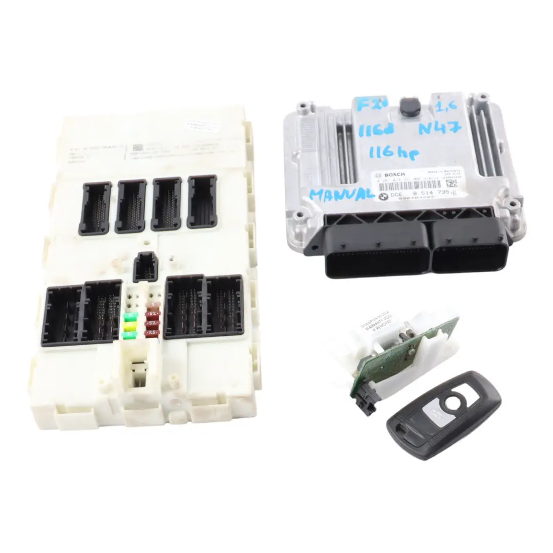 N47N 116HP Engine ECU Kit DDE Key FEM Lock Manual to BMW F20 F21 116d ed with Part number 8514735 BMW F20 F21 116d ed N47N 116HP Engine ECU Kit DDE Key FEM Lock Manual - SKU 8514735-2 - Part number 8514735
