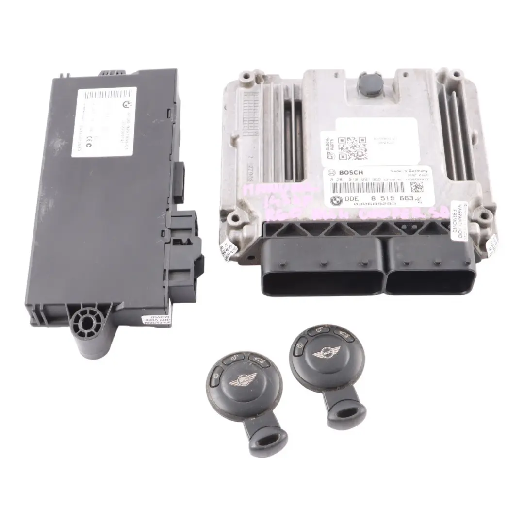 Mini Cooper SD R60 ALL4 N47N 143HP Engine ECU Kit DDE Manual CAS3 + Keys - SKU 8519663-21 - Part number 8519663