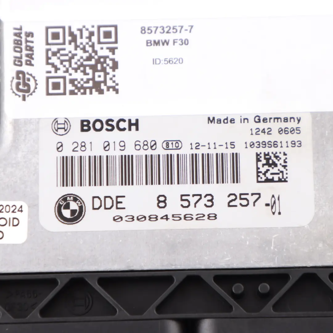 N47N 163HP ECU DDE + Llave + FEM Automático para BMW F30 F31 320D Ed Diesel con número de pieza 8573257 BMW F30 F31 320D Ed Diesel N47N 163HP ECU DDE + Llave + FEM Automático - SKU 8573257-7 - Número de pieza 8573257