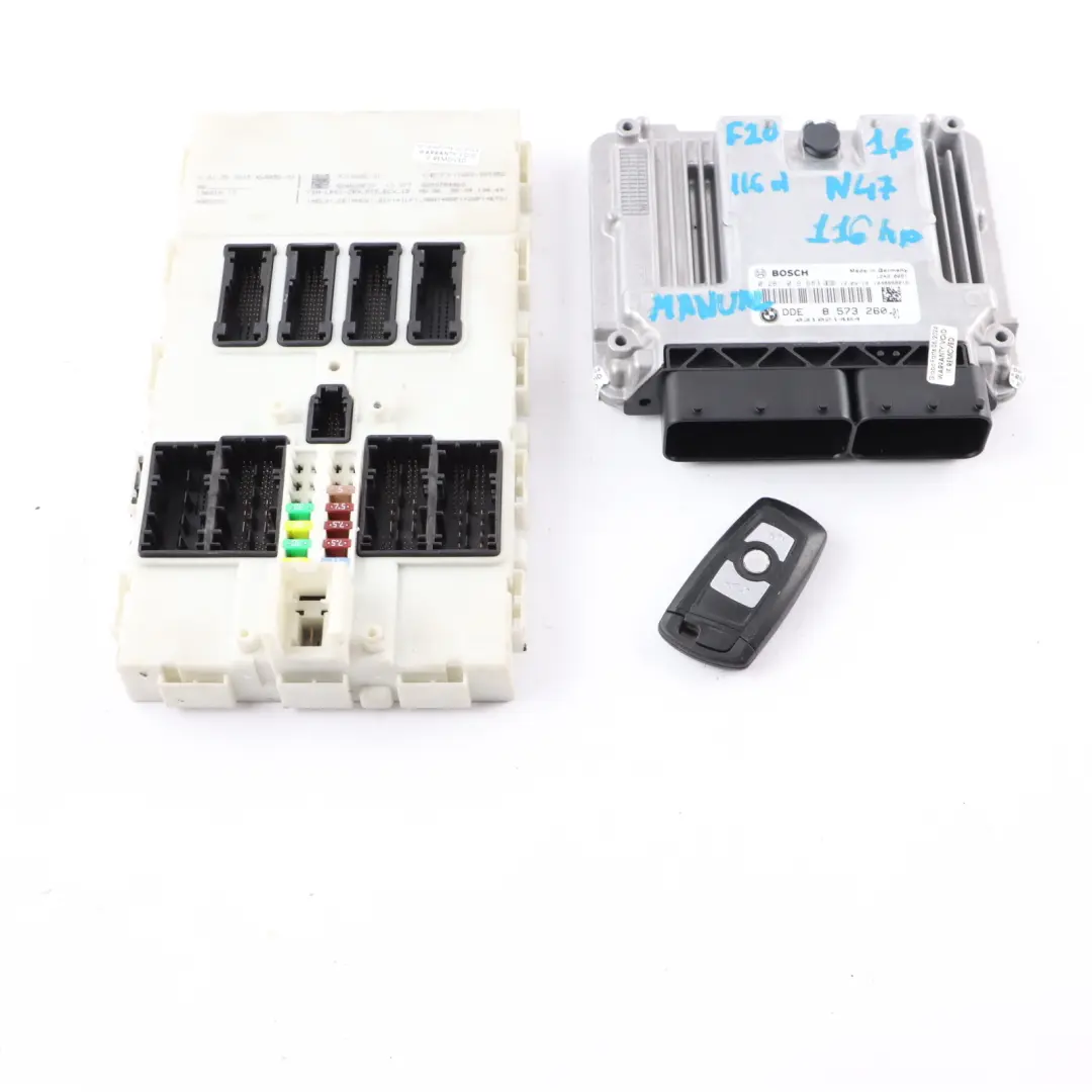 N47N 116HP Engine ECU Kit DDE + Key + FEM Manual to BMW F20 F21 116d Diesel with Part number 8573260 BMW F20 F21 116d Diesel N47N 116HP Engine ECU Kit DDE + Key + FEM Manual - SKU 8573260-13 - Part number 8573260