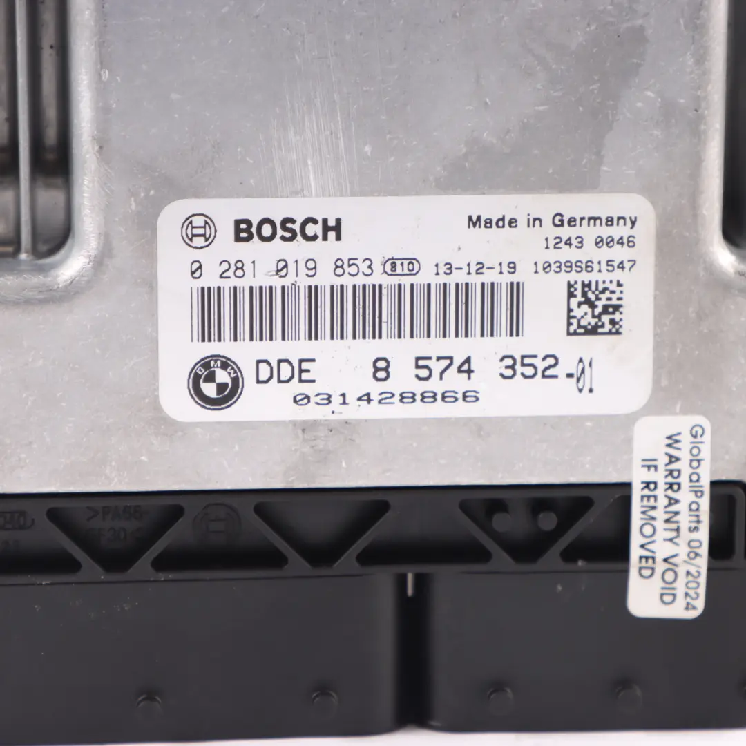 BMW X1 E84 20d 20dX Diesel N47N Komputer Silnika ECU DDE CAS3 Klucz - SKU 8574352-2 - Numer Części 8574352