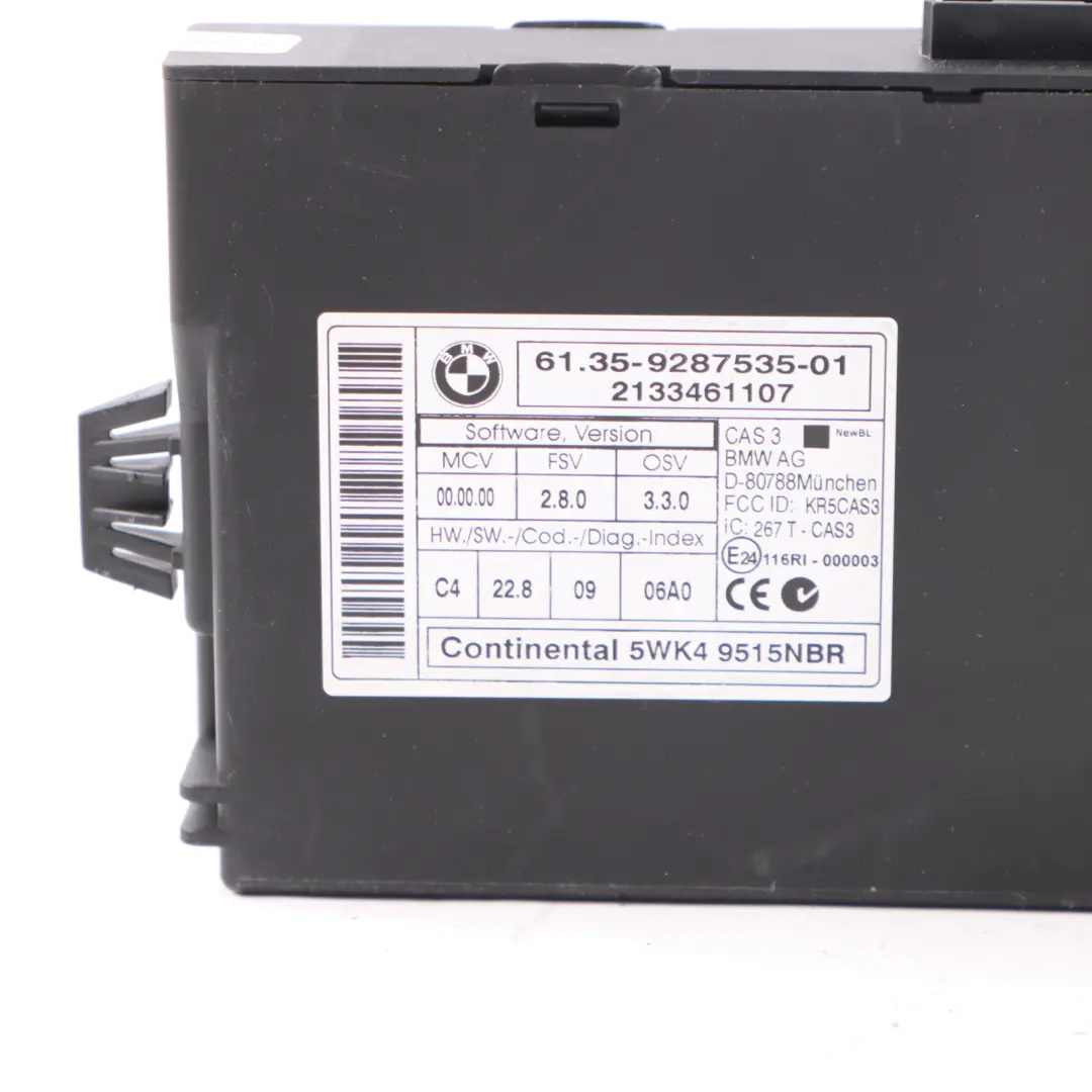 BMW X1 E84 20d 20dX Diesel N47N Engine Control Unit ECU Kit DDE CAS3 Key - SKU 8574352-2 - Part number 8574352