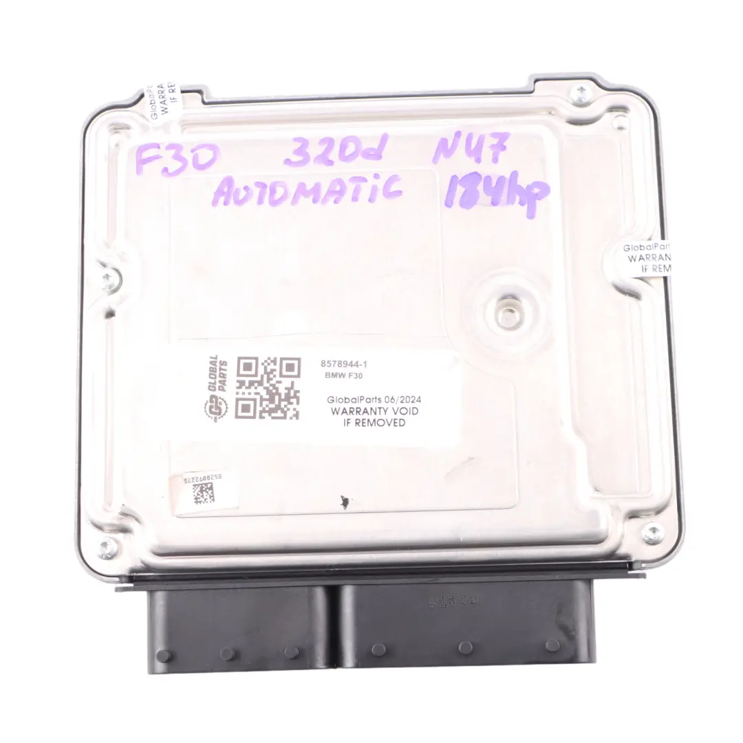 BMW F20 120d F30 320d 184HP N47N Engine ECU Kit DDE FEM Key Automatic - SKU 8578944-1 - Part number 8578944