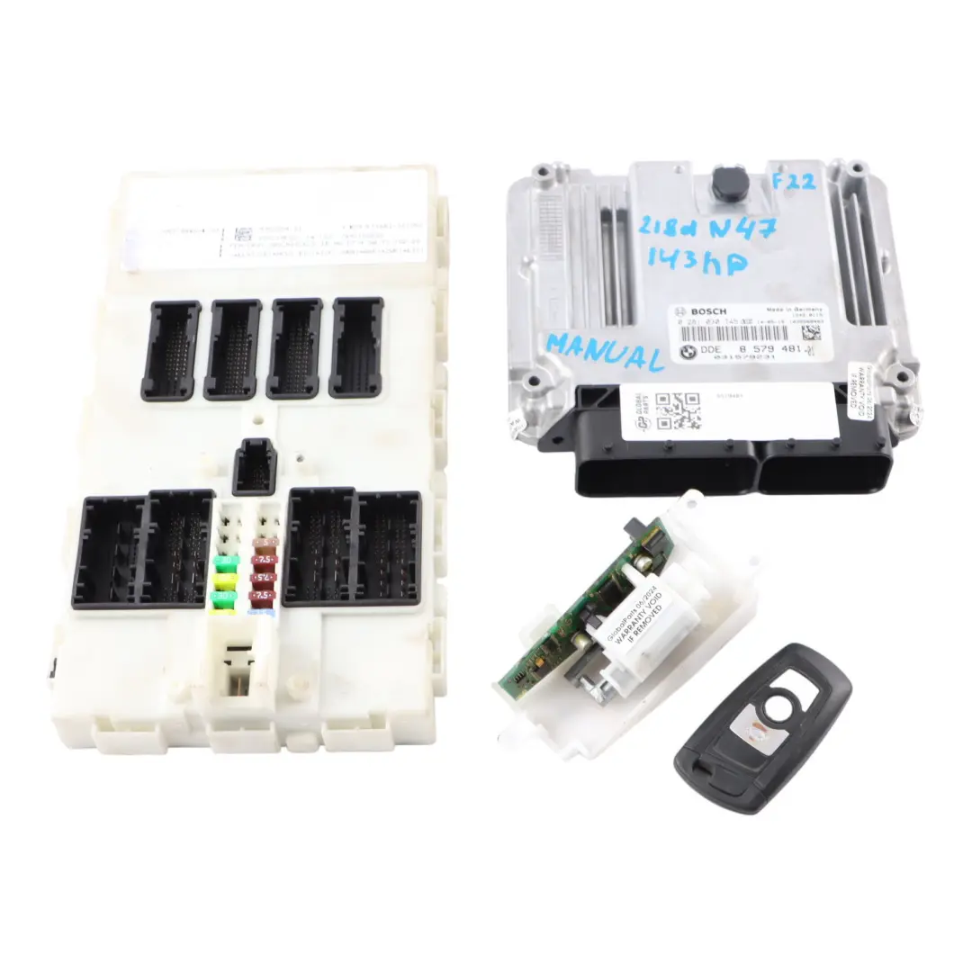 N47N 143HP Engine ECU Kit DDE Key FEM Lock to BMW F22 218d F30 F31 318d with Part number 8579481 BMW F22 218d F30 F31 318d N47N 143HP Engine ECU Kit DDE Key FEM Lock - SKU 8579481 - Part number 8579481