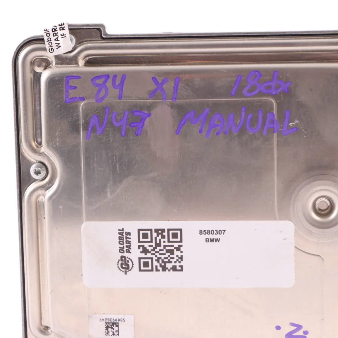 18Dx Diesel N47N Manuel Module Commande Moteur ECU DDE pour BMW X1 E84 à propos du numéro de pièce 8580307 BMW X1 E84 18Dx Diesel N47N Manuel Module Commande Moteur ECU DDE - SKU 8580307 - Numéro de pièce 8580307