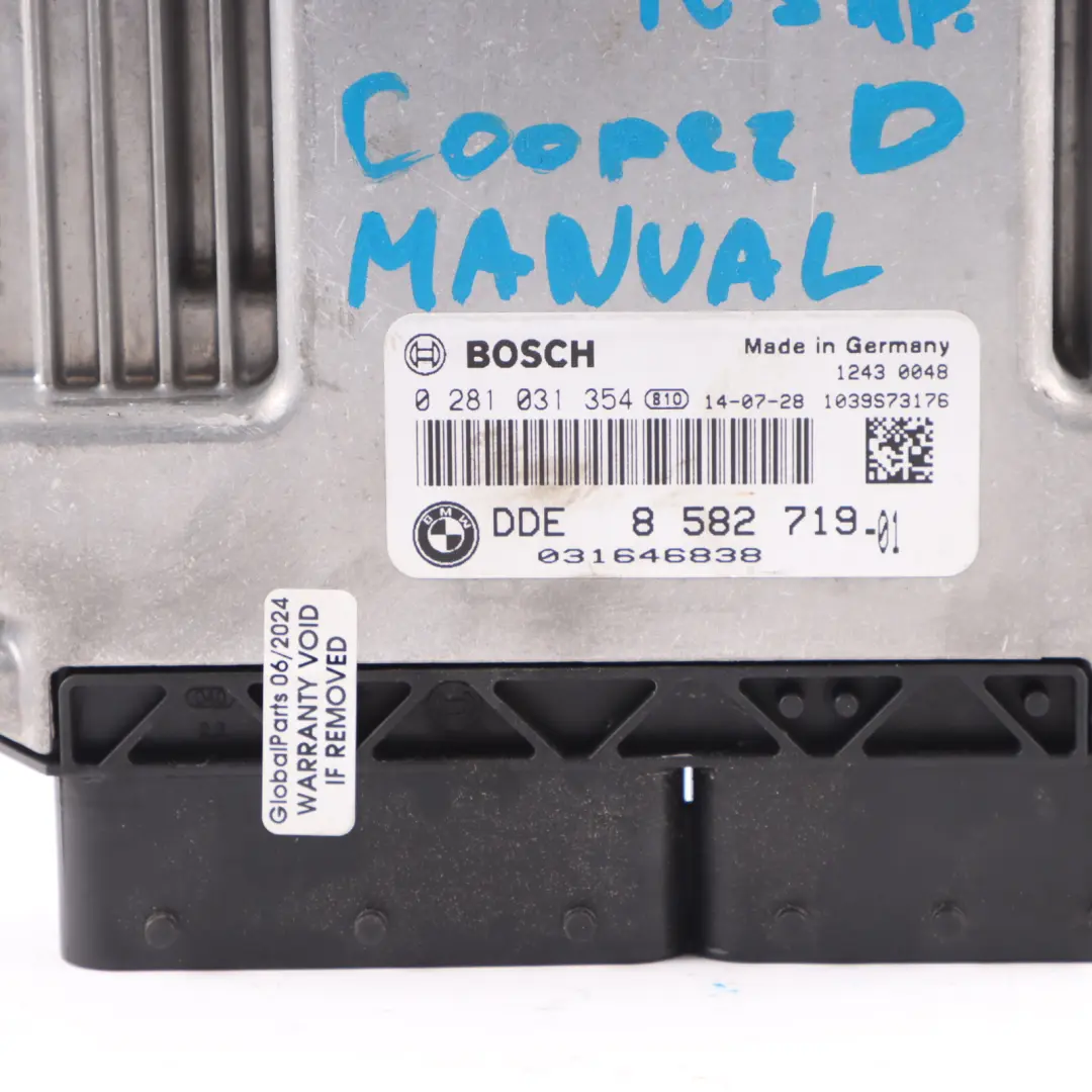 Mini F55 F56 Cooper SD B47 Diesel Engine ECU Kit DDE BDC Key Automatic - SKU 8582719-4 - Part number 8582719