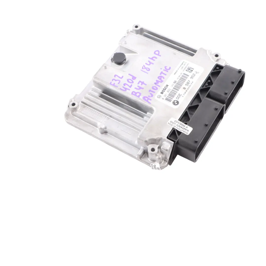 B47 ECU Engine Unit DDE Automatic to BMW F20 F30 F32 LCI 120d 320d 420d with Part number 8587952 BMW F20 F30 F32 LCI 120d 320d 420d B47 ECU Engine Unit DDE Automatic - SKU 8587952-2 - Part number 8587952