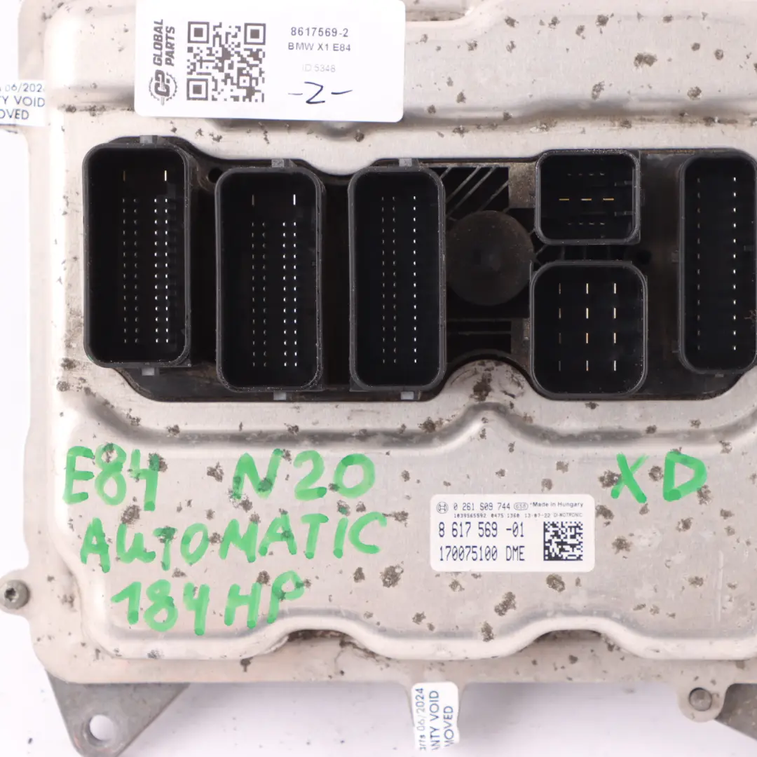 BMW X1 E84 20i N20 184HP Engine Unit ECU Kit DME CAS3 + Key Automatic - SKU 8617569-2 - Part number 8617569