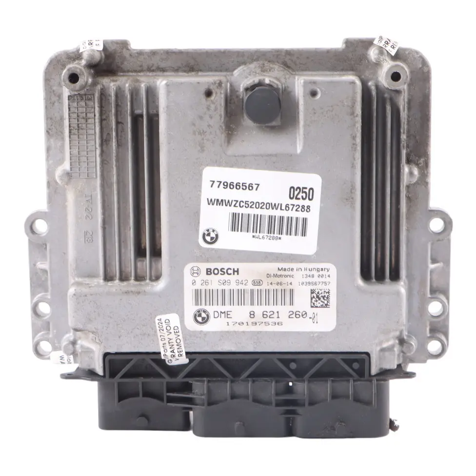 Control Unit Module DME Manual to Mini Cooper S R60 N18 Engine with Part number 8621260 Mini Cooper S R60 N18 Engine Control Unit Module DME Manual - SKU 8621260 - Part number 8621260