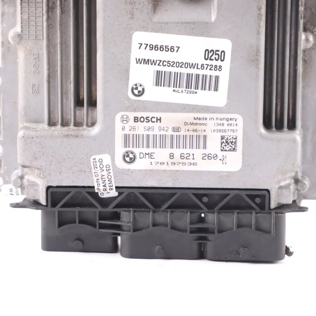 Control Unit Module DME Manual to Mini Cooper S R60 N18 Engine with Part number 8621260 Mini Cooper S R60 N18 Engine Control Unit Module DME Manual - SKU 8621260 - Part number 8621260