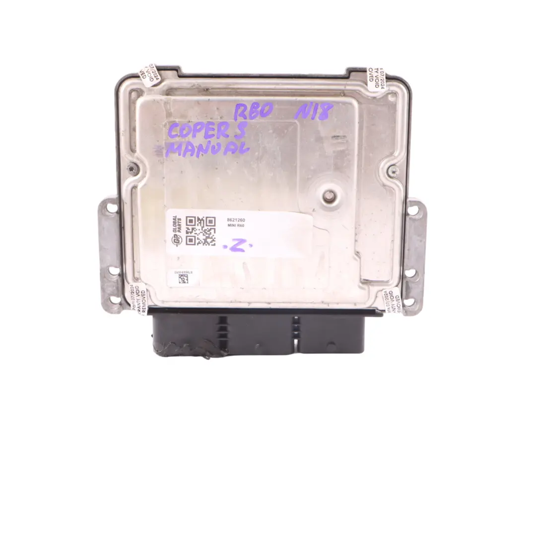 Control Unit Module DME Manual to Mini Cooper S R60 N18 Engine with Part number 8621260 Mini Cooper S R60 N18 Engine Control Unit Module DME Manual - SKU 8621260 - Part number 8621260