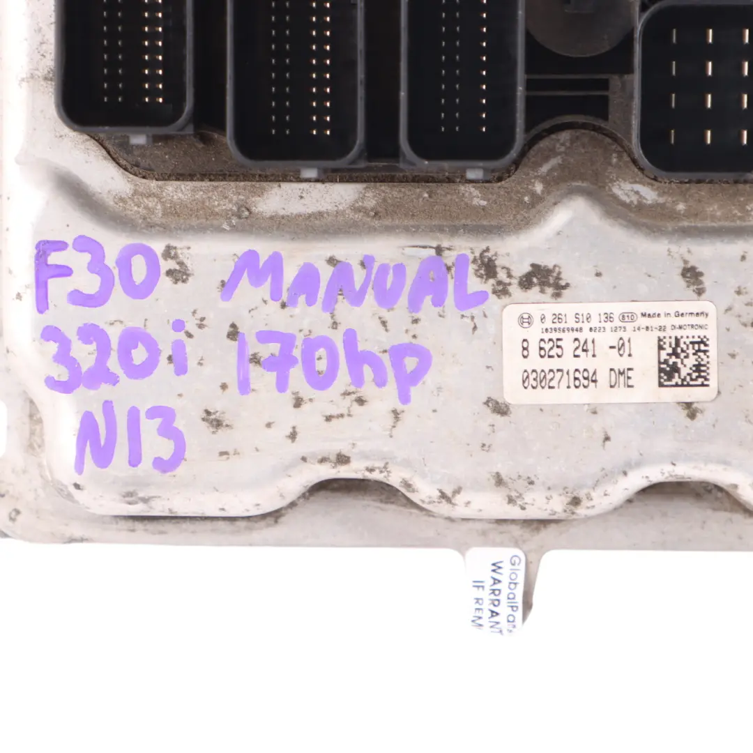 BMW F20 F30 116i 316i N13 136HP Engine ECU Kit DME FEM Key Lock Manual - SKU 8625241-5 - Part number 8625241