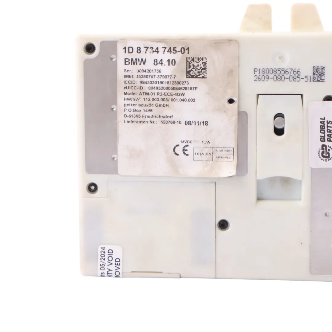 Telematics Module Bluetooth Telephone Control Unit to BMW G20 G30 with Part number 8734745 BMW G20 G30 Telematics Module Bluetooth Telephone Control Unit - SKU 8734745 - Part number 8734745