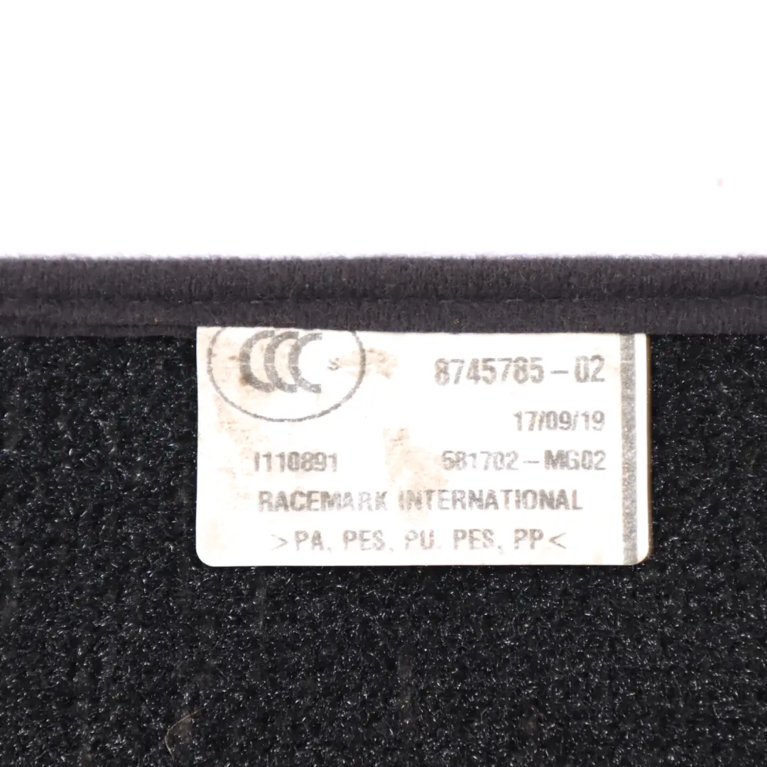 BMW X3 G01 F97 X4 F98 G02 Velour Floor Mats Black Mats Mat Set 8745785 - SKU rhd-8745786 - Part number 8745786