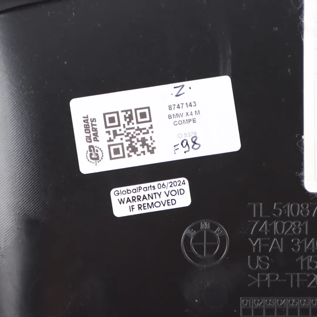 Door Card Panel BMW X4M F98 Front Left N/S Leather Black / Midrand Beige to with Part number 8747143 Door Card Panel BMW X4M F98 Front Left N/S Leather Black / Midrand Beige - SKU 8747143 - Part number 8747143